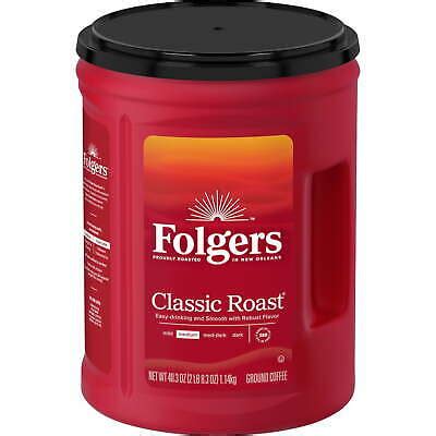 Folgers Classic Roast Ground Coffee Medium Roast Oz Canister Ebay