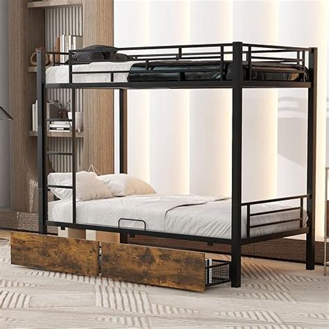 Amazon Litera De Metal Individual Sobre Individual Cama