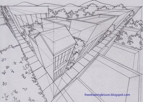 Draw Buildings In Three Point Perspective In 2025 Perspective Drawing