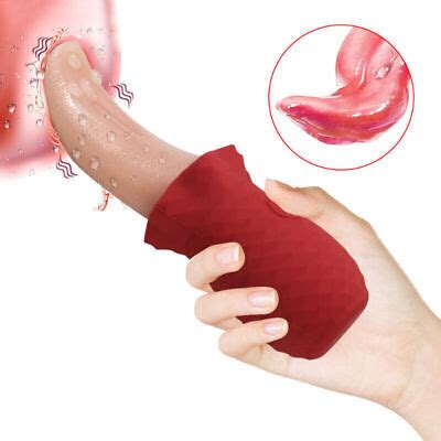 G Spot Dildo Stimulator Oral Clit Licking Tongue Vibrator Toys For