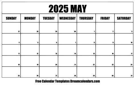 Free Printable 2025 May Calendar One Word Susan M Hoyle