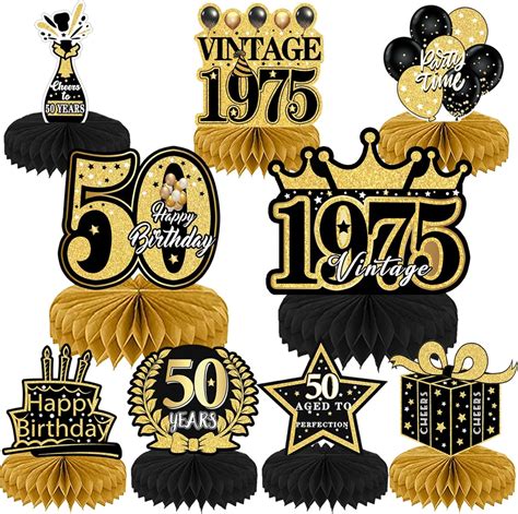 Pcs Th Birthday Decorations Black Gold Th Birthday Party