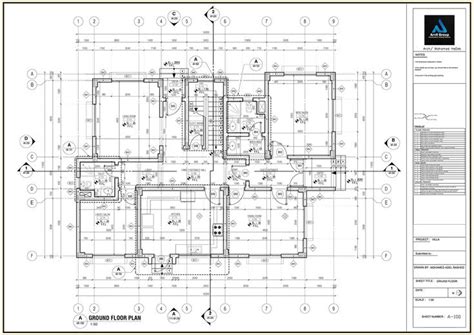 Vilaa Project Working Drawing Behance Rendered Floor Plan Site