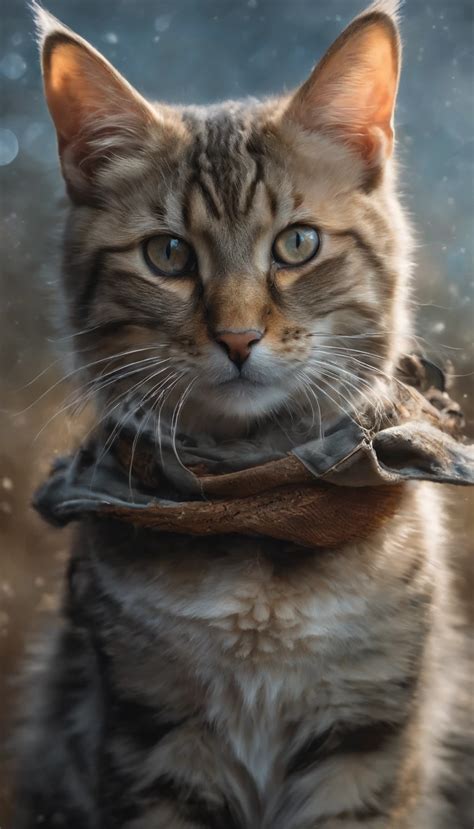 Stable Diffusion Prompt A Close Up Of A Cat With A Leather Collar