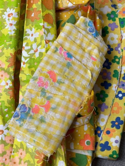 Vintage Scrap Material Fabric Quilting Baby Blanket Spring Easter EBay