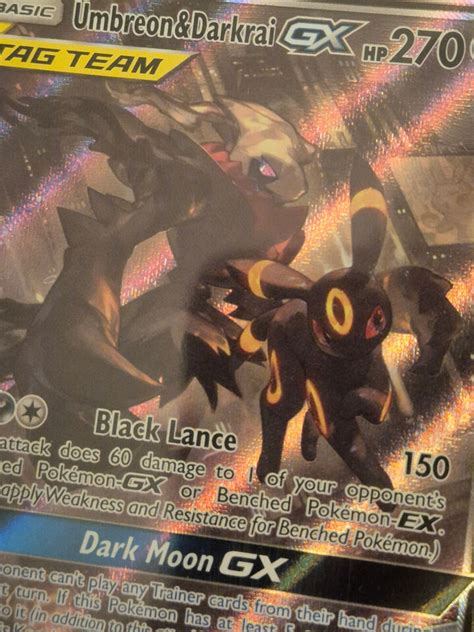 PSA 10 Umbreon Darkrai Tag Team GX Pokémon Cards Moonbreon