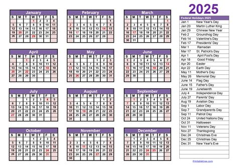 Free Printable Calendar 2025 Yearly One Pages 2025 Shauna S Burks