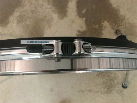 rare flats traps chrome bass drum stand display  fav drum head