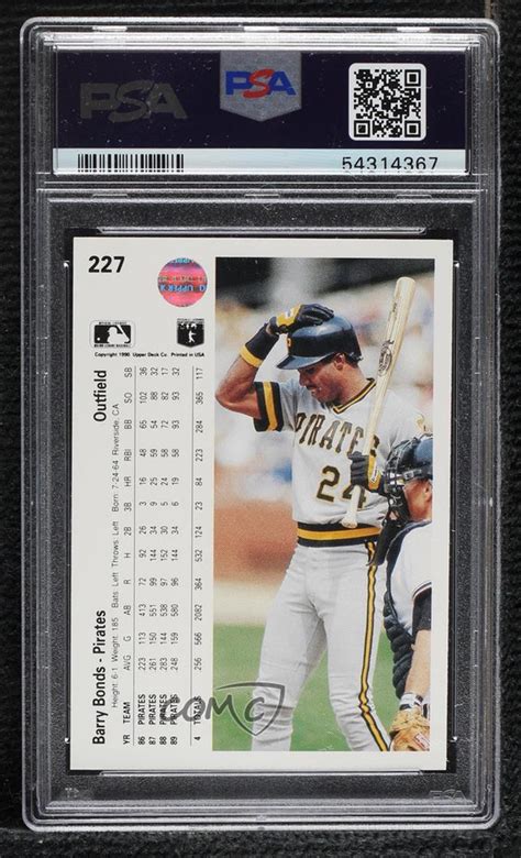 Upper Deck Barry Bonds Psa Mint Ebay