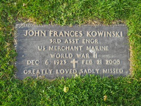 John Francis Kowinski 1923 2008 Find A Grave Memorial