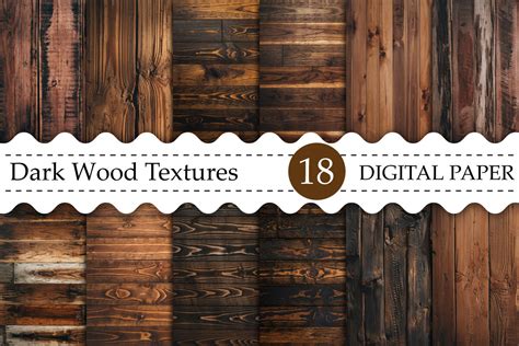 Dark Wood Textures Digital Papers Graphic By Ak Artwork Creative Fabrica