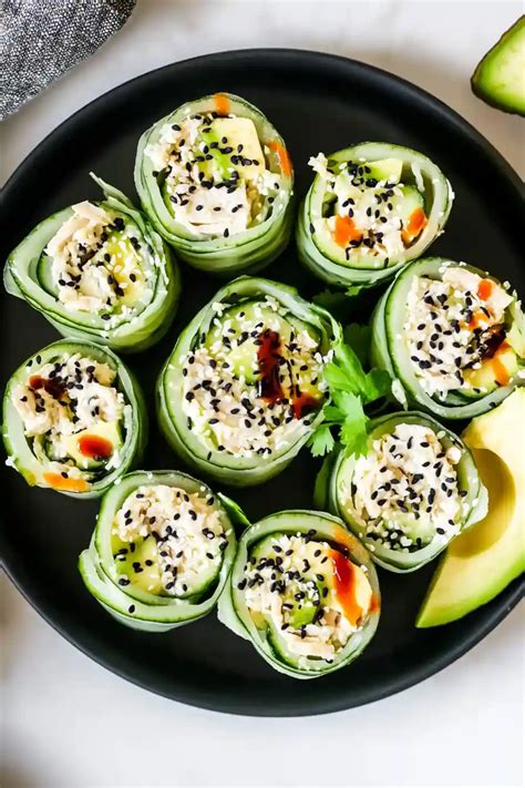 Best Chicken Salad Cucumber Roll Ups