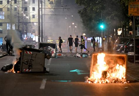 clashes erupt   serbian cities   night  unrest
