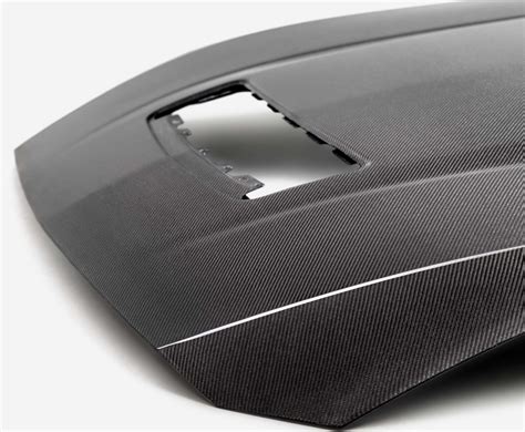 Ford Mustang Oem Style Double Sided Carbon Fiber Hood