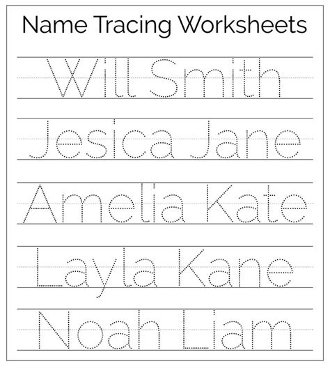 Preschool Name Tracing Free Pdf Printables Printablee Name