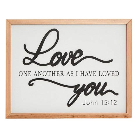 Wooden Farmhouse Christian Wall Decor Sign John Bible Verse