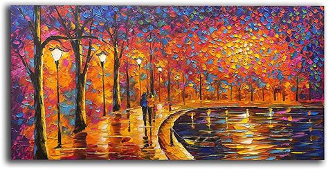 AXXPosters Contemporary Art Landscape Impressionist Oil Painting On