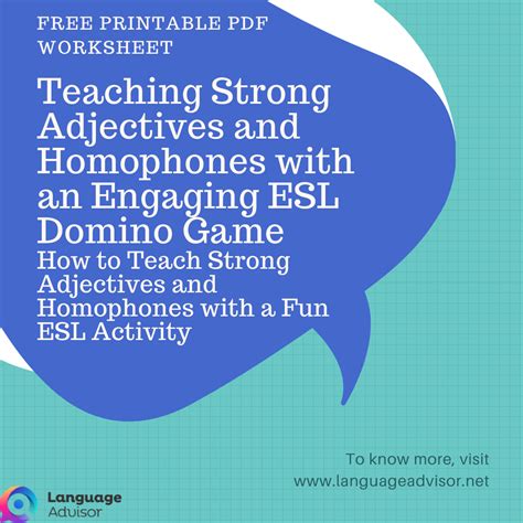 Teaching Strong Adjectives And Homophones Language Advisor