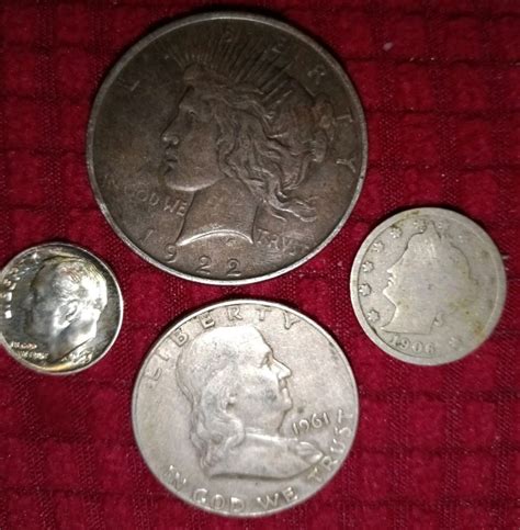 Silver Lot 1906 Barber Dime 1963 Roosevelt Dime 1922 Peace Dollar 1961