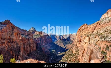 View Of Zion Canyon From Canyon Overlook Bridge Mountain Rear Left