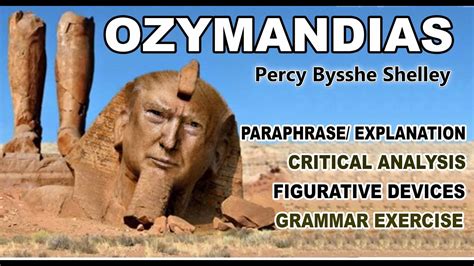 Ozymandias By Percy Bysshe Shelley Critical Analysis Paraphrase