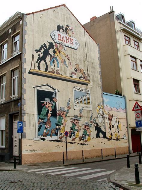 Lucky Luke And The Dalton S In Brussels Art De Rue Graffiti De