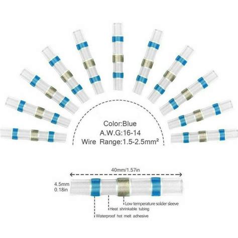 Connecteurs 100pcs Haute Qualité Rapide Rétractation Par Chaleur Souder