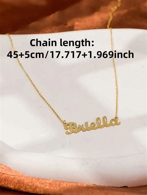 Pc Gold Rose Gold Custom Personalized Name Necklace Nameplate Necklace