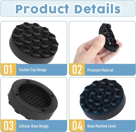 Andibro 4PCS Washing Machine Feet Pads Anti Vibration Pads For Washing