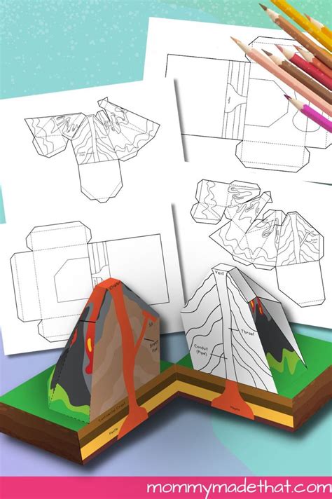 Volcano Diorama Printable Worksheet