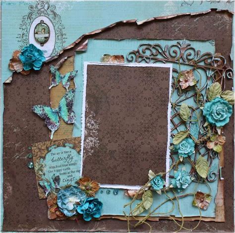 Premade X Shabby Chic Scrapbook Layout Prima Petaloo Bobunny