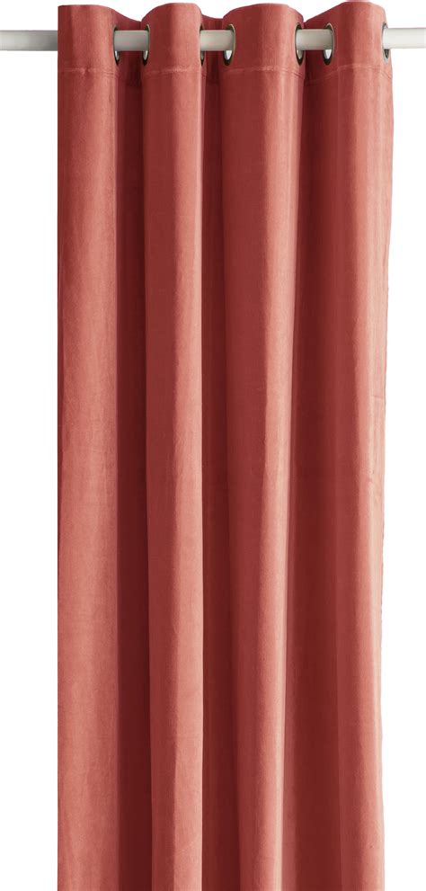 Rideau Tamisant Velours Coton Terracotta H X L Cm Leroy