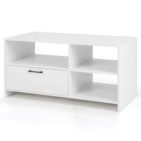 Tv Stand Modern Media Console Table W Drawer Compartments For Tvs