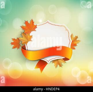 Shiny Autumn Natural Leaves Background Vector Illustration Stock