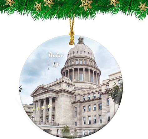 Amazon Weekino Boise Capitol Idaho USA Christmas Ornament Travel