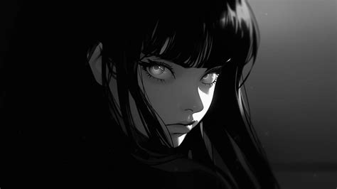 Monochrome Mystery in Anime Art - backiee