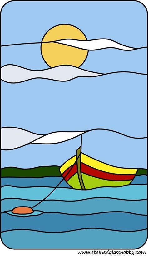 Stained Glass Sea Stained Glass Art Stained Glass Designs Stained