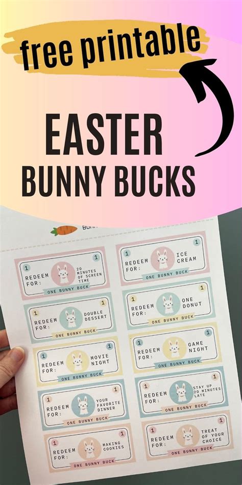 Bunny Bucks Free Printable | All FREE Printables