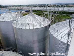 Set Tons Galvanized Hopper Bottom Silo For Sorghum Storage