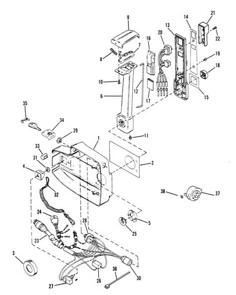 Hp Evinrude Boat Motor Throttle Control Assembly Diagram