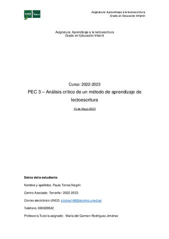 Lectoescritura Bloque Apuntes Resumen Pdf