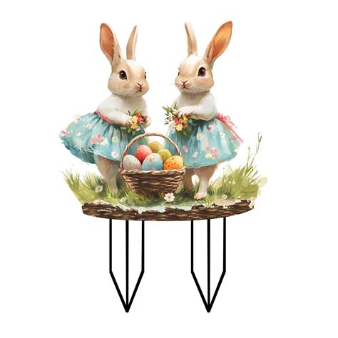 Easter Bunny Decorations Outdoor D Acrylic Bunny Eggs Easter Signs