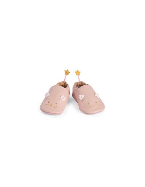 Chaussons Cuir Souris Rose La Petite Cole De Danse M Moulin Roty