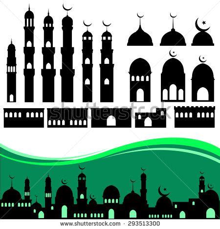 Mosque Silhouette Vector Template For DIY Projects