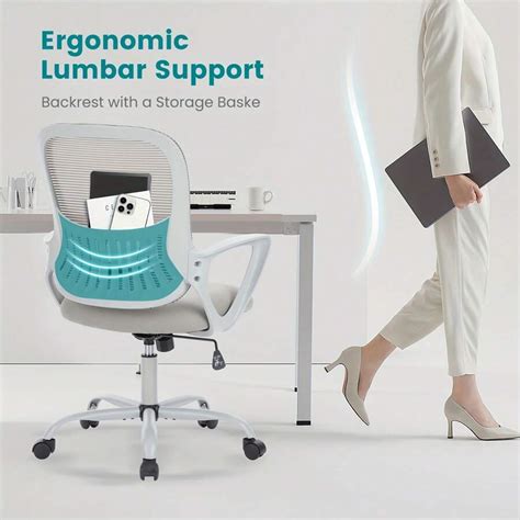 Silla de malla ergonómica de respaldo medio Silla de escritorio de