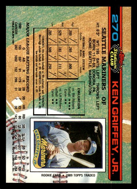 Gr Topps Stadium Club Ken Griffey Jr A Free Shipping