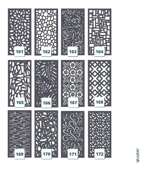 The Different Patterns And Sizes Of Laser Cut Screens Are Shown In This