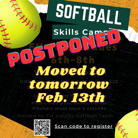 Grades 6 8 Softball Skills Postponed To February 13 Forest Hills