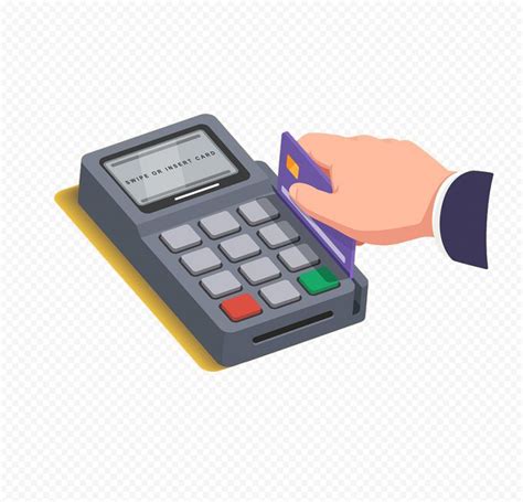 Hd D Pos Credit Card Machine Cartoon Icon Png Credit Card Machine