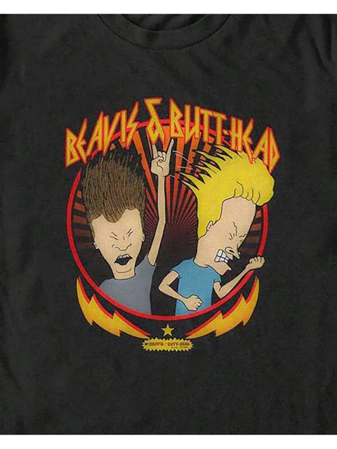 PARAMOUNT Beavis And Butt Head Men S Heavy Metal Style Rock Out Band T